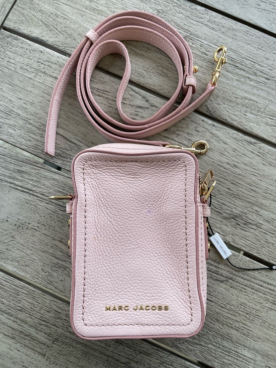 Marc Jacobs Handbags - Marc Jacobs North South Pink Peach Whip Pebbled Leather Crossbody Mini Bag NWT